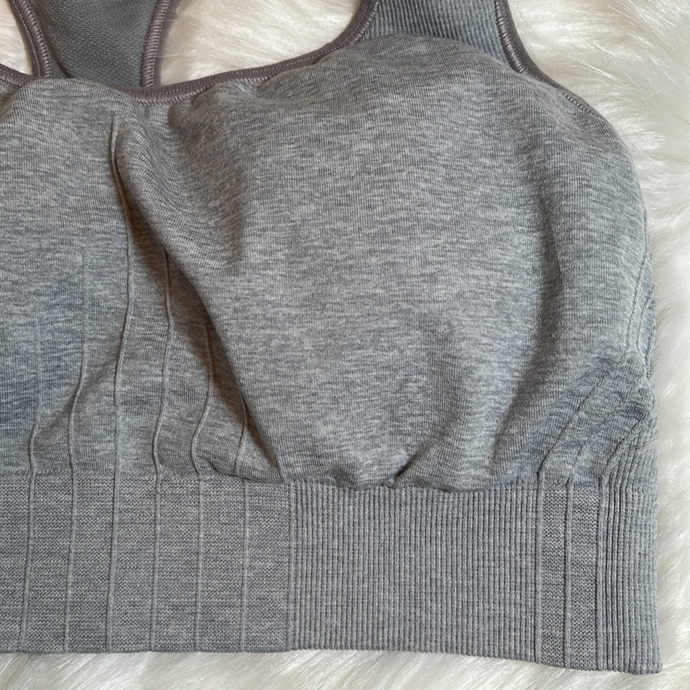 𝅺CHAMPION Gray Athletic Sports Bra - Picture 3 of 10